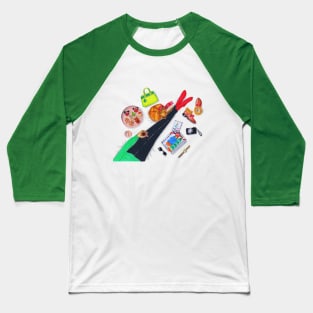 Christmas Things / Cuddling Dog Baseball T-Shirt